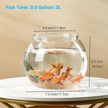 Newpol Mini Plastic Aquarium Starter Kits, Fish Tank (0.8Gallon/ 3L) Newpol