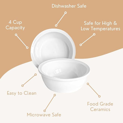 Elevated Cat Ceramic Bowls Stand for Food and Water, Small Dog, Anti Vomit, Indoor Cats, Tilted Feeding Position, Full Bamboo Body Stand with Food Grade, Whisker Friendly Dish for Cats and Puppy - PAWPICO