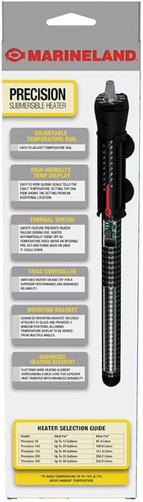 Marineland Precision Heater for Saltwater or Freshwater Aquariums Marineland