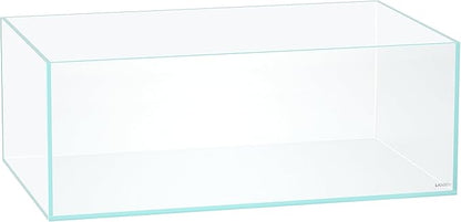 LANEDN 75S 22.1 Gal Shallow Tank, Shallow Fish Tank, Rimless Low Iron Tank, Bookshelf Aquarium W29.5×D17.7×H11 in(75x45x28cm); 8mm Thickness Aquascape Fish Tank, Black Leveling Mat Included Landen