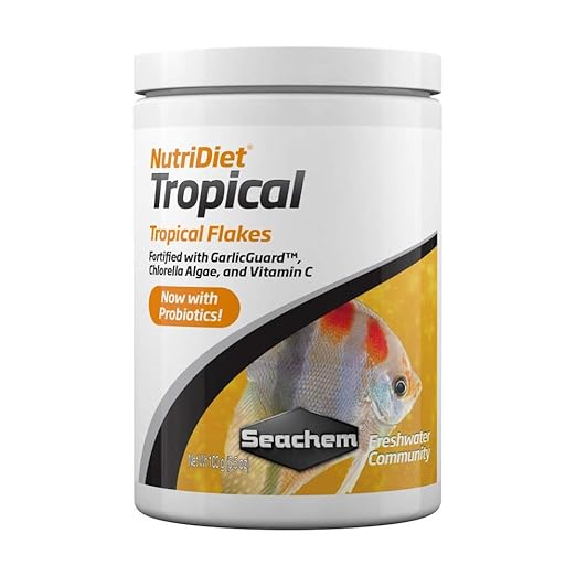 Seachem NutriDiet Tropical Flakes - Probiotic Fish Food Formula with GarlicGuard 100g Seachem+Laboratories%2C+Inc.
