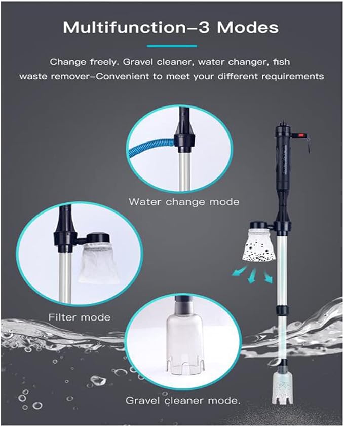 LONDAFISH Electric Fish Tank Vacuum Cleaner Syphon Operated Gravel Water Filter Cleaner Sand Washer LONDAFISH