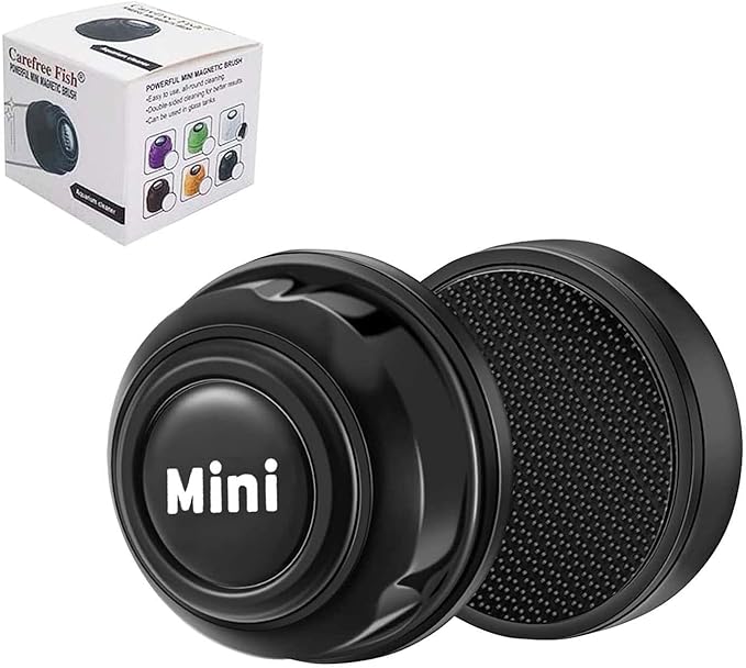 Carefree Fish Aquarium Mini Super Magentic Cleaner Tank Small Algae Scraper Fish Bowl Magnet Brush for Glass Tank No Floating Bewatermyfriend