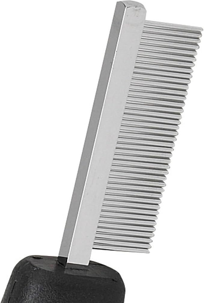 Master Grooming Tools Face & Finishing Combs — Ergonomic Combs for Grooming Dogs, 6¼", Black Master+Grooming+Tools