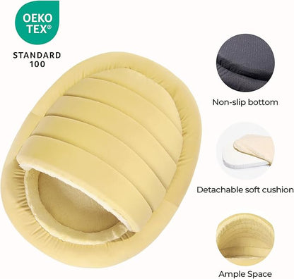 Balance 2 in 1 Cat Bed Cave for Kittens and Small Dogs, Cat Tents for Indoor Cats, Covered Cat Beds with Removable Cushion, Calming Cat Nest, Cat Hideaway, Washable Cat House with Non-Slip Bottom - PAWPICO
