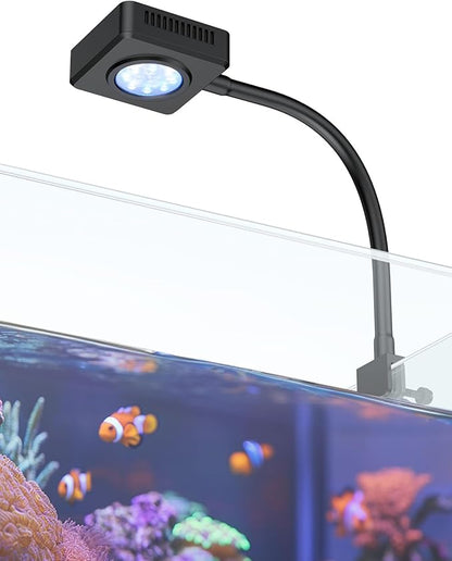 Pawfly 15 W Saltwater Aquarium Light Clip On LED Reef Light for Corals Dimmable LED Aquarium Light with Touch Control Marine Fish Tank Light with Adjustable Brightness Brilliant Blue White Red Lights Pawfly