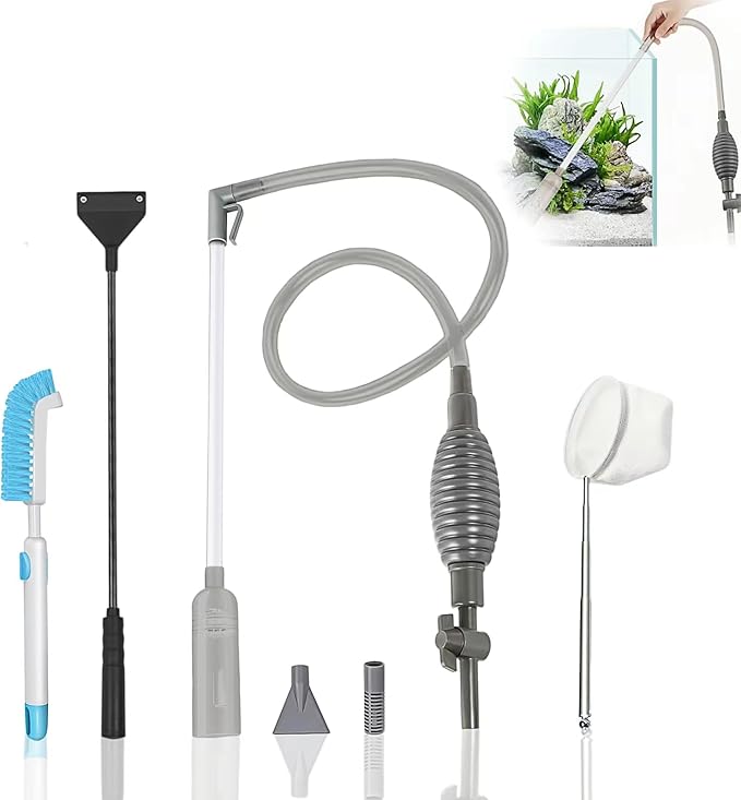 Aquarium Siphon Vacuum Cleaner Kit, Fish Tank Vacuum Gravel Cleaner, Fish Tank Cleaner for Water Changing, Gravel, Sand & Algae Cleaning Yzufyys