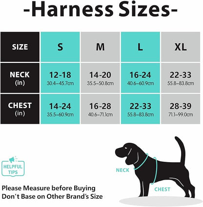 PoyPet No Pull Dog Harness, No Choke Front Clip Dog Reflective Harness, Adjustable Soft Padded Pet Vest with Easy Control Handle for Small to Large Dogs(Blue,M) PoyPet