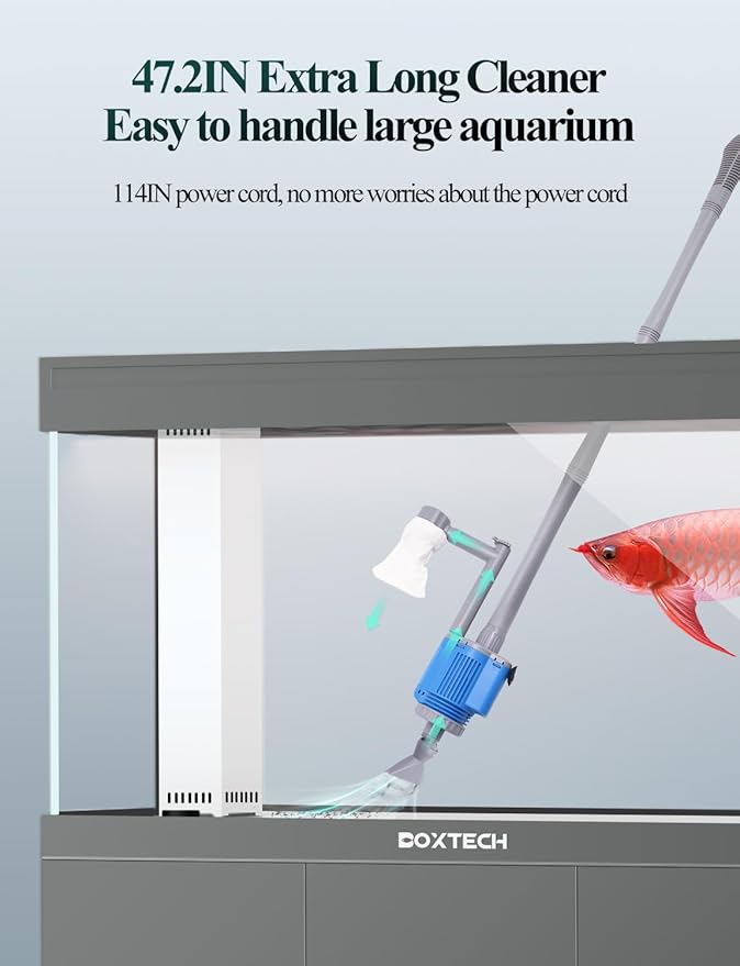 UPETTOOLS Aquarium Gravel Cleaner - Electric Automatic Removable Vacuum Water Changer Sand Algae Cleaner Filter Changer 110V/28W UPETTOOLS