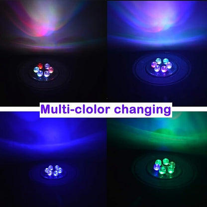 LED Aquarium Air Stones Fish Tank Bubbler Light Air Stone Diffuser Decor Lamp with Sucker Colorful Backgound Lighting (2.2inch Light Disk(No Remote)) JackSuperAquariumPetsFocus