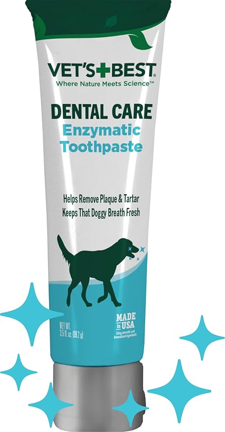 Vet’s Best Enzymatic Dog Toothpaste - Teeth Cleaning and Fresh Breath Dental Care Gel - Vet Formulated - Banana Flavor - 3.5 Ounces VetsBest