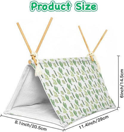 Bearded Dragon Tent Bed,Cactus Pattern Reptile Bearded Dragon cage/hides and Caves/Habitat Hideout… (Cactus) Aipush