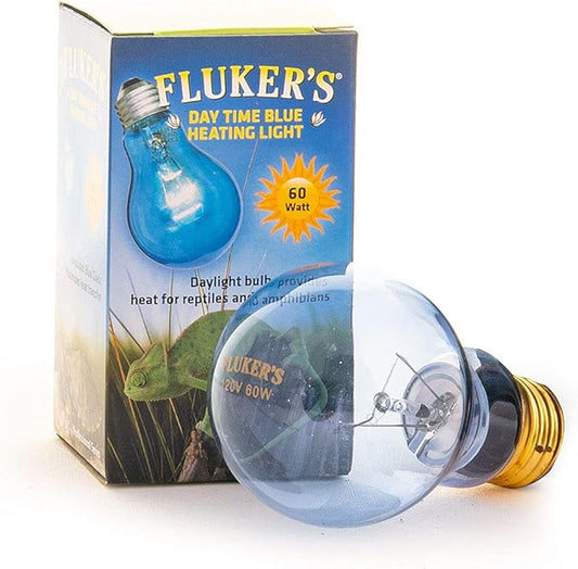 Fluker's Reptile Incandescent Blue Daylight Bulb for Reptiles and Amphibians, 60 Watt Flukers