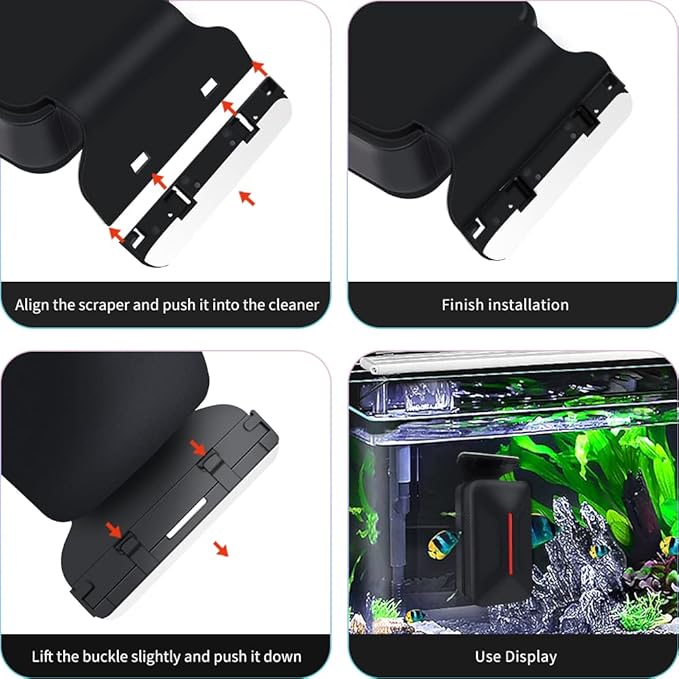 Aquarium brush Strong Magnetic Cleaner Brush Floating Magnetic Aquarium - Fish Tank Cleaner - Scrubber & Scraper Aquarium Cleaning Tools– Floating Fish Tank Cleaner (M) SVECKE