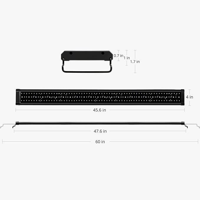 NICREW 48W Saltwater Aquarium Light, Marine LED Reef Light for Corals, Programmable Timer Controller, 48 to 60-Inch NICREW