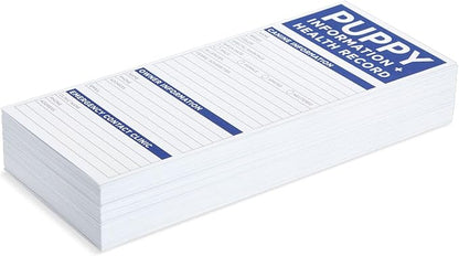 Okuna Outpost 60 Pack Puppy Vaccination Record Cards, Canine Health Record Books for Dogs (Tri-Fold Design, 8.5x11 Inch) Okuna+Outpost