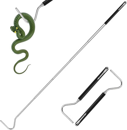 Mini Snake Hook, Stainless Steel Portable Retractable Reptile Hook, Grabber Kit Outdoor Rattlesnake Reptile Handling Tool (2 Pieces) Northspoor
