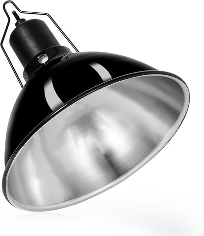 8.5inch Dome Reptile Heat Lamp Reptile Light Fixture UVB Reptile Light Fixture Max 150W for Bearded Dragon, Turtles, Snake and Lizard Terrarium DXOPHIEX