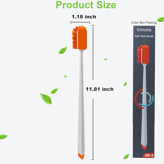 Small Fish Tank Cleaner - Algae Scraper for Glass Aquariums - Aquarium Brush & Scrubber Tool Adapted for Cleaning Glass and Acrylic Aquariums. PAWPICO