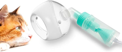 Lying Down Nebulizer Cup and Inhaler Mask for Cats and Small Dogs, Oxygen Mask for Pets (No Nebulizer Device) (S) WhaleSing