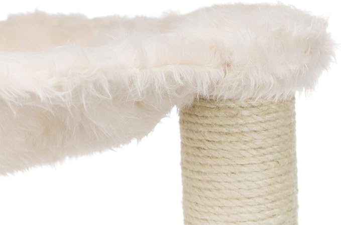 TRIXIE Baza Scratching Post with Hammock | 18" Base. Color: Cream - PAWPICO