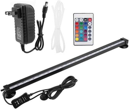 TOPINCN LED Aquarium Light Fish Tank Bubble Light Underwater Led Light with Remote Control + Manual Color Change - Highlight Colorful Aquarium Light Kit(US Plug)(46cm) TOPINCN