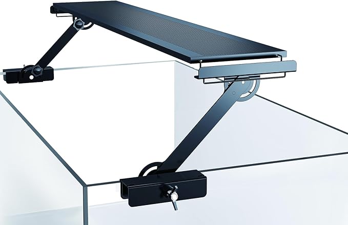 Aquarium Light Riser 0-6.5 Inch High Adjustment Fish Tank LED Aquarium Light Stand Support Width <=4.9 Inches Rust -Proof Metal Material, 12 Kg of Carrying Capacity DONGWUZHIDAO