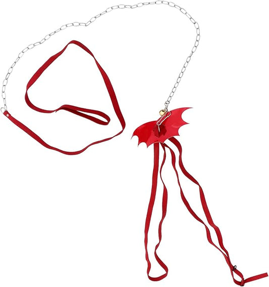 Turtle Wing Design Harness Strap Chest Collar Adjustable Rope Walking Control Rope Great for Turtle Reptile (Red Lï¼‰ POPETPOP