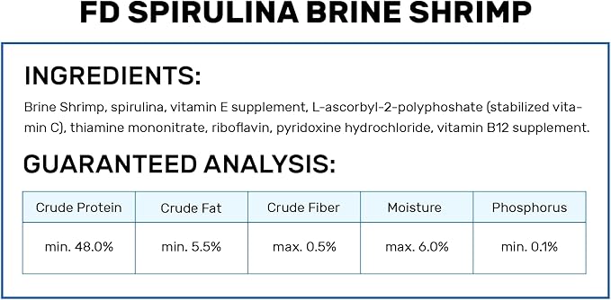 Hikari Bio-Pure Freeze Dried Spirulina Brine Shrimp Cubes for Pets, 0.42-Ounce Hikari