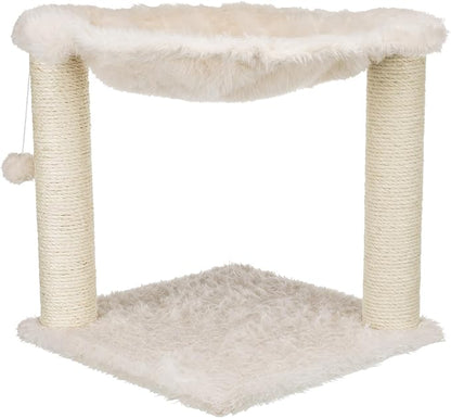 TRIXIE Baza Scratching Post with Hammock | 18" Base. Color: Cream - PAWPICO