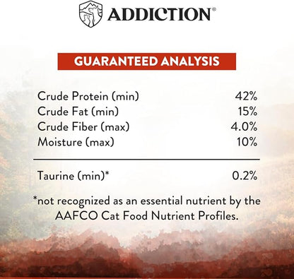 Addiction Wild Islands Forest Meat Dry Cat Food, Premium Venison Recipe with High-Protein & Grain-Free Formula for Primal Cat Nutrition - 4lbs - PAWPICO