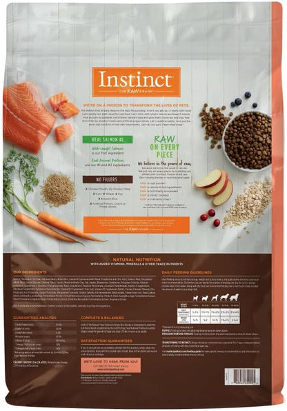Instinct Be Natural Real Salmon & Brown Rice Recipe Natural Dry Dog Food, 24 lb. Bag - PAWPICO