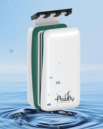 Pawfly Strong Magnetic Fish Tank Cleaner Aquarium Glass Cleaner with 2 Detachable Scrapers Floating Scrubber Cleaning Tool for 1/4 Inch Thick Glass Fish Tank Magnetic Algae Scraper Magnetic Pawfly