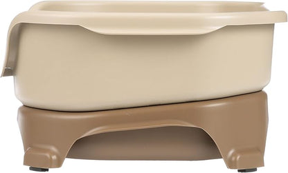 Neater Feeder - Express Model - Mess-Proof Dog Bowls (Small, Cappuccino) – Made in USA – Elevated, No Spill, Non-Tip, Non-Slip, Raised Stainless Steel Food & Water Pet Bowls - PAWPICO