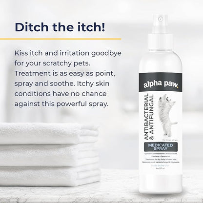 Smiling Paws Pets Advanced Chlorhexidine & Ketoconazole Spray for Cats & Dogs Spray 8oz SmilingPawsPets