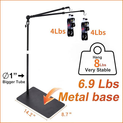 76" Stretching Adjustment Dual Reptile Lamp Stand Hang 8 Lbs Very Sturdy, Reptile Heat Light Stand Brooder Lamp Support, Grow Light Stand, Turtle Tank Light Stand, Aquarium Light Stand msgglun