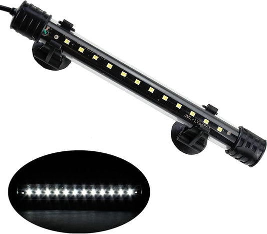 AQUANEAT Aquarium LED Submersible Light 7.5 Inch Underwater Stick Strip Bar Lamp Fish Tank (White) Aquaneat