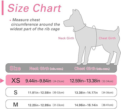 Dog Harness for Small Dogs, Small Dog Harness and Leash Set, Honeycomb Grid, Reflective Lightweight Harness & Anti-Twist Pet Lead,Dog Harness(Multi Color, Size: XS-S-M) (XS, Pink) PAWPICO