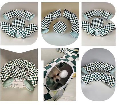 Premium Design Patent, Suitable for Multiple Cats to use at Once, Including cat Toys, cat Tunnel, cat mat, cat Tunnel Bed – Suitable for Small, Medium, and Large Cats. Cat Playground._Flower - PAWPICO