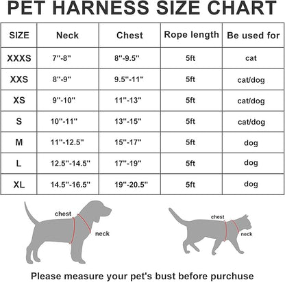 AMTOR Small Dog Harness with Leash Set, No Escape Easy Walk Puppy Harnesses for Training Walking, Step-in Reflective Soft Dogs Vest for XS S Medium Extra-Small Large Sized Dog(Fuchsia,M) AMTOR