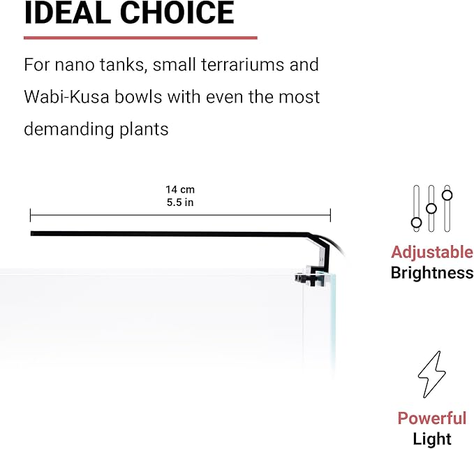 Chihiros C201 Aquarium LED Light - Fish Tank Light for Small Fish Aquarium - Compact LED Fish Tank Lights - Energy-Saver Aquarium Lights for Fish Tank- Aquarium Light with Dimmer for Mini Fish Tank chihirosaquaticstudio