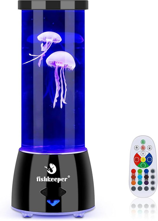 Jellyfish Lamp with 12 Color Changing and Remote Control,Jellyfish Aquarium Tank Night Light for Home Office Decor Gifts Mood Night Light Gift with USB for Kids Women Teens Adults fishkeeper