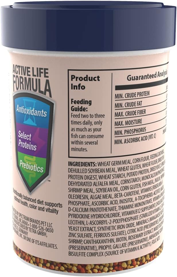 Tetra Goldfish Variety Pellets, Balanced Diet, 1.87 Ounce Tetra