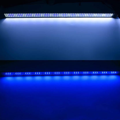 KZKR LED Aquarium Hood Lighting 72-78 inch Fish Tank Light Lamp for Freshwater Marine Saltwater Blue and White Decorations Light 6-7ft (34W) 180cm - 200cm KZKR