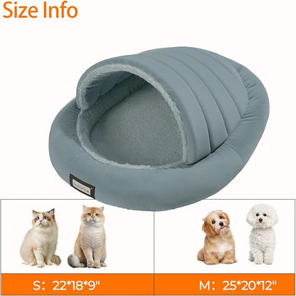 BALANCE 2 in 1 Cat Bed Cave for Kittens and Small Dogs, Cat Tents for Indoor Cats, Covered Cat Beds with Removable Cushion, Calming Cat Nest, Cat Hideaway, Washable Cat House with Non-Slip Bottom - PAWPICO