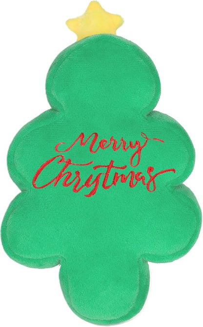DODODOLA Dog Toys Squeaky Dog Toys Christmas Tree Plush Dog Toys Stuffed Dog Toys with Crinkle Paper for Large Dogs Medium Puppy(Christmas Tree) - PAWPICO