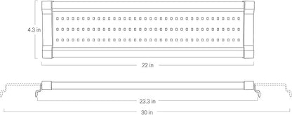 NICREW ClassicLED Gen 2 Aquarium Light, 18 Watts, Dimmable LED Fish Tank Light with 2-Channel Control, White and Blue LEDs, Size 24 to 30 Inch NICREW