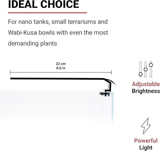 Chihiros C301 Aquarium LED Light - Fish Tank Light for Small Fish Aquarium - Compact LED Fish Tank Lights - Energy-Saver Aquarium Lights for Fish Tank- Aquarium Light with Dimmer for Mini Fish Tank chihirosaquaticstudio