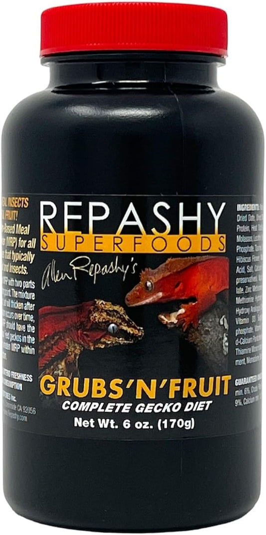 Repashy Grubs 'N' Fruit Crested Gecko Diet 6 Oz JAR Repashy