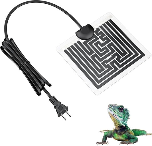 Pawfly 5 W Reptile Heat Pad 6 x 5.5 Inch Reptile Heating Pad Under Tank Terrarium Safe Fast Heating Mat Heat Mat for Turtles Frogs Snakes Lizards Geckos Hermit Crabs Spiders & Other Reptiles Pawfly